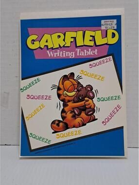 Vtg Garfield Pooky Hug Squeeze Writing Tablet Book United Feature Syndicate 1978